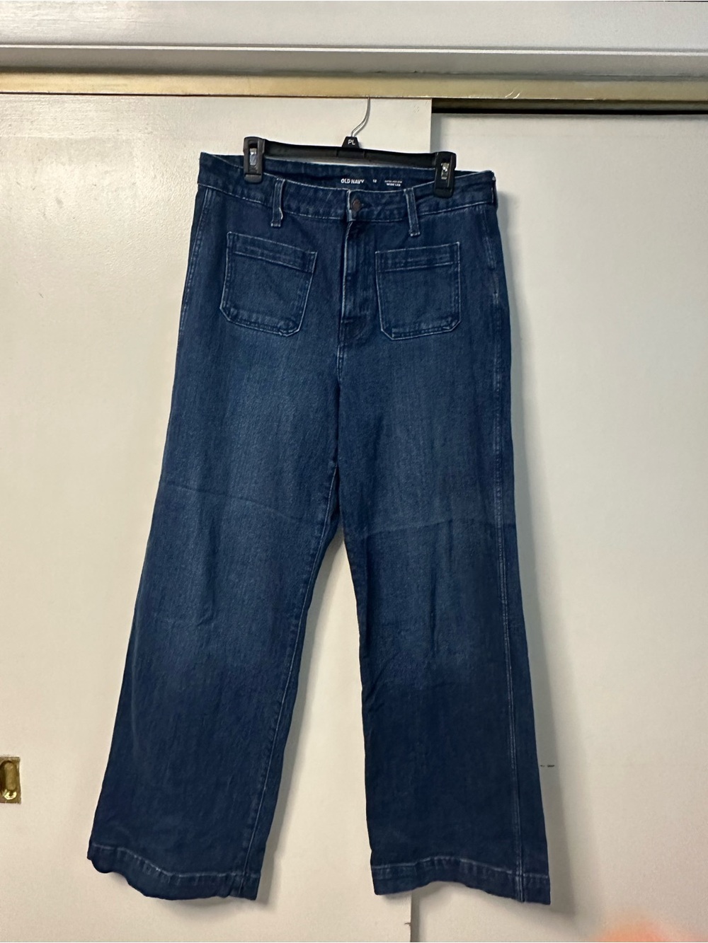 Old Navy Womans Extra High Rise Wide-Leg Jeans - Dark Blue